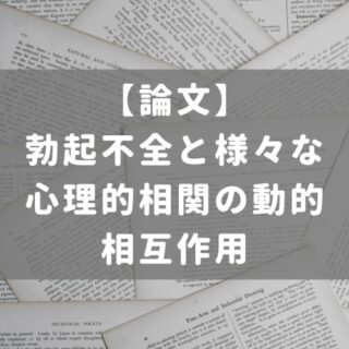 勃起不全と様々な心理的相関の動的相互作用